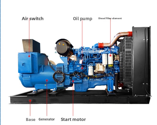 250KW Commercial Standby Diesel Generator Set Brushless All-Copper Motor ATS Options 50/60Hz Frequency for Emergency Use