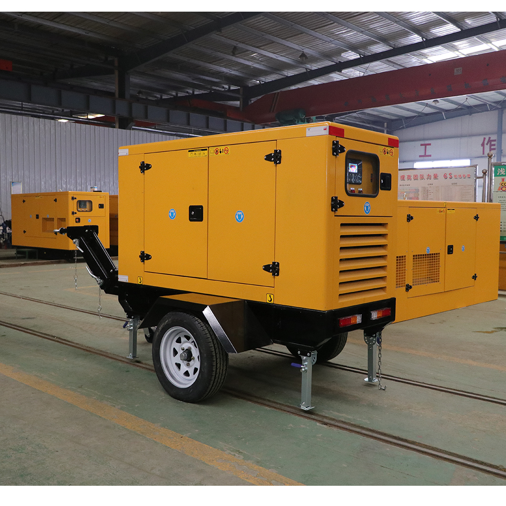 65 KVA Mobile Trailer Diesel Generator Set 20-50Kw Three Phase 50/60Hz 230V Auto Start ATS Portable 1800 RPM Water Cooled