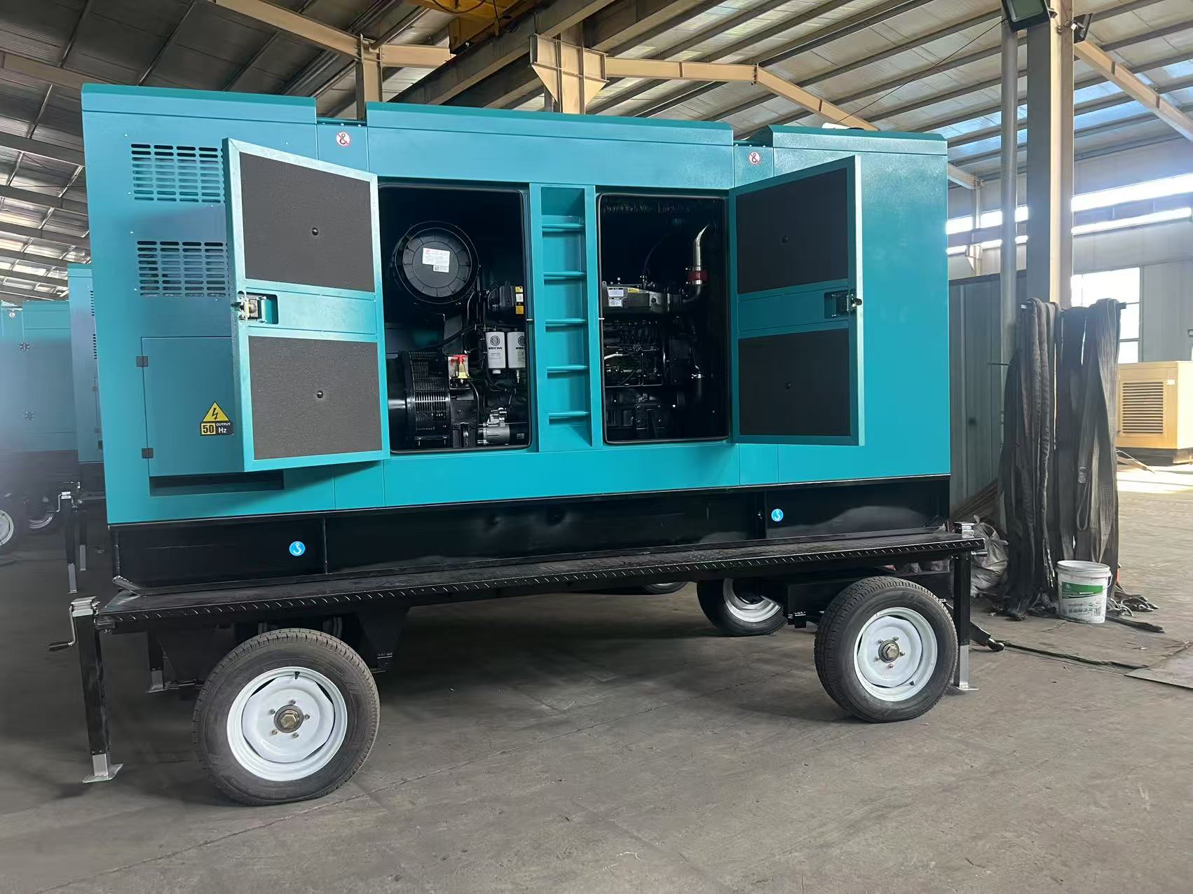 Factory Supply Silent Movable 40kw 50kva Trailer Soundproof Standby Auto Start Intelligent Mobile Diesel Generator Set