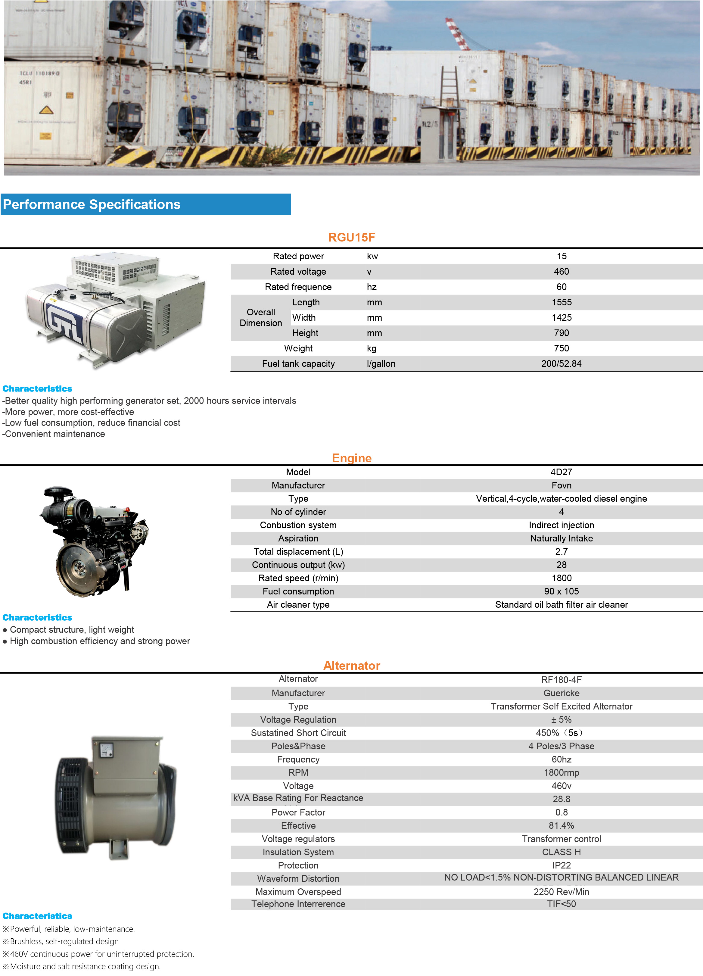 Fovn 4D27 Silent Diesel Genset