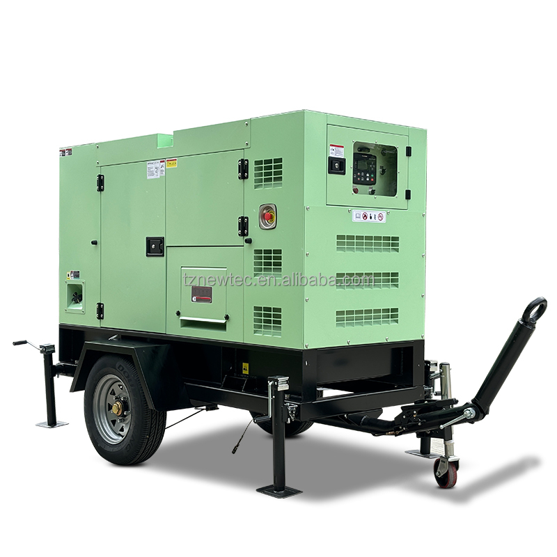 Trailer Type 50kva diesel Generator Set with Cumins Engine 4BT3.9-G2 50 Kva 40KW Generator with Trailer