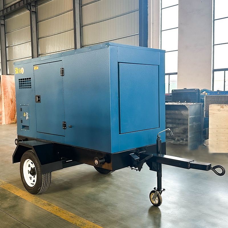 Jinte JT-12GF 12V DC Electric Start Three Phase Mobile Diesel Generator with Trailer