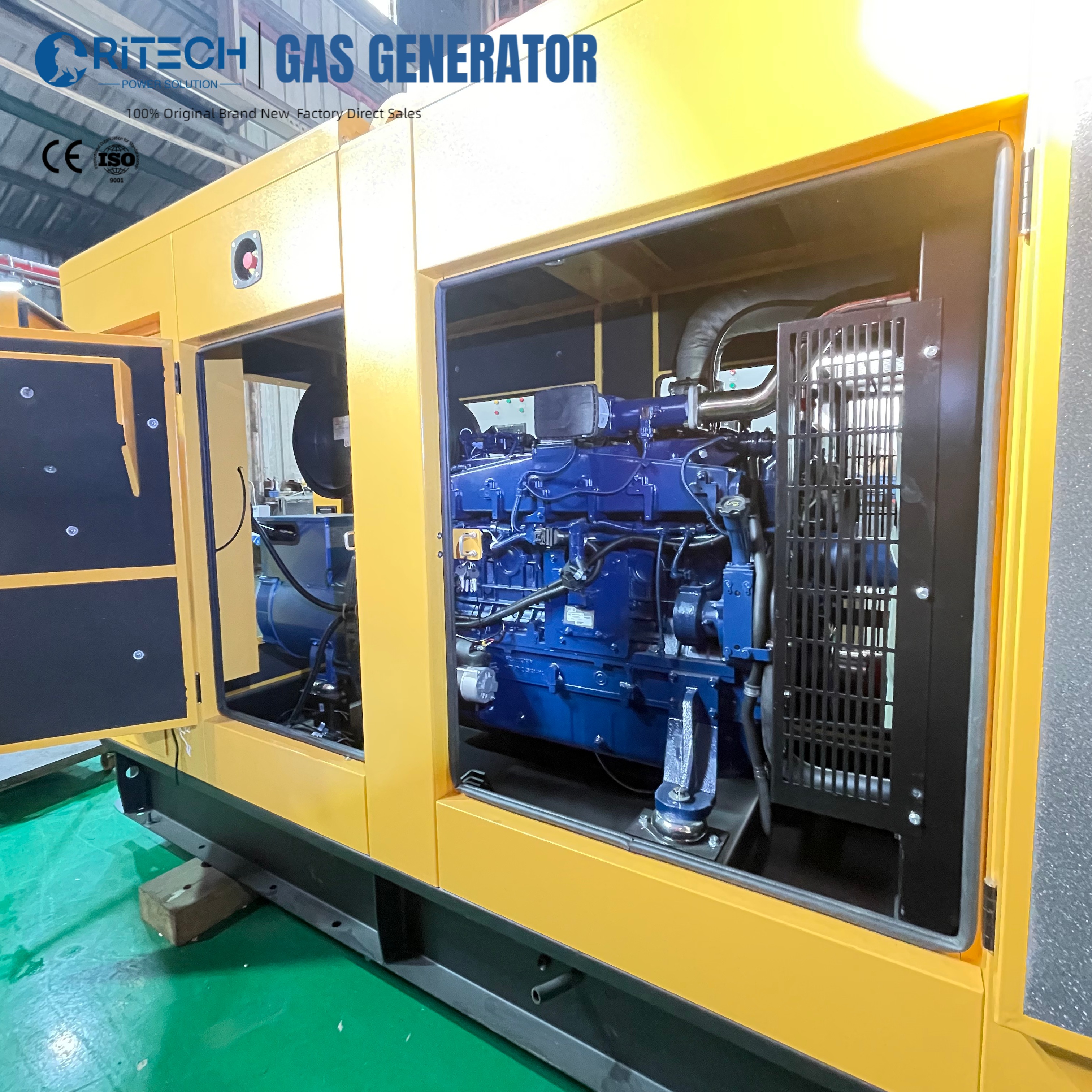Ritech 20kw 30kw 40kw 60kw 50kw 75kw Silent Soundproof Natural Gas Generators Set For Home Three Phase Electric Power Generator