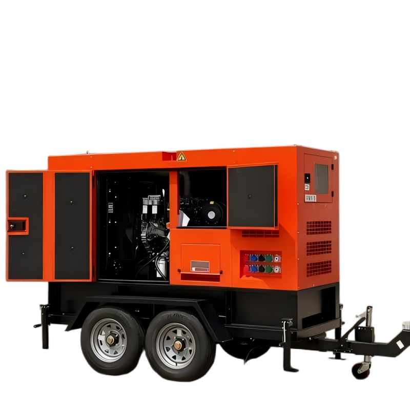 Kunway Mobile Trailer 30kW Diesel Generators Set with Weichai Engine Auto Start ATS Silent Type Movable for Outdoor Power Supply
