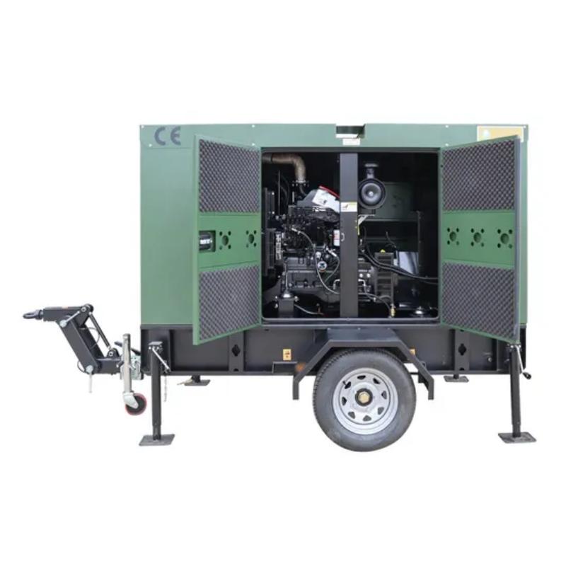 Kunway Mobile Trailer 30kW Diesel Generators Set with Weichai Engine Auto Start ATS Silent Type Movable for Outdoor Power Supply