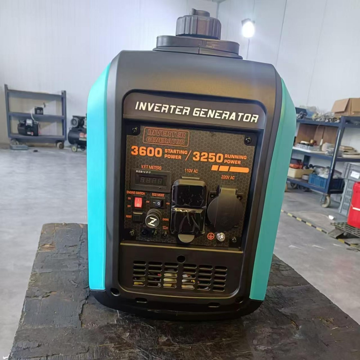 3.5KW 110V/220V Dual-Voltage Gasoline Inverter Generator Portable Low-Noise Hand Start Home & Auto Solar Model 165R