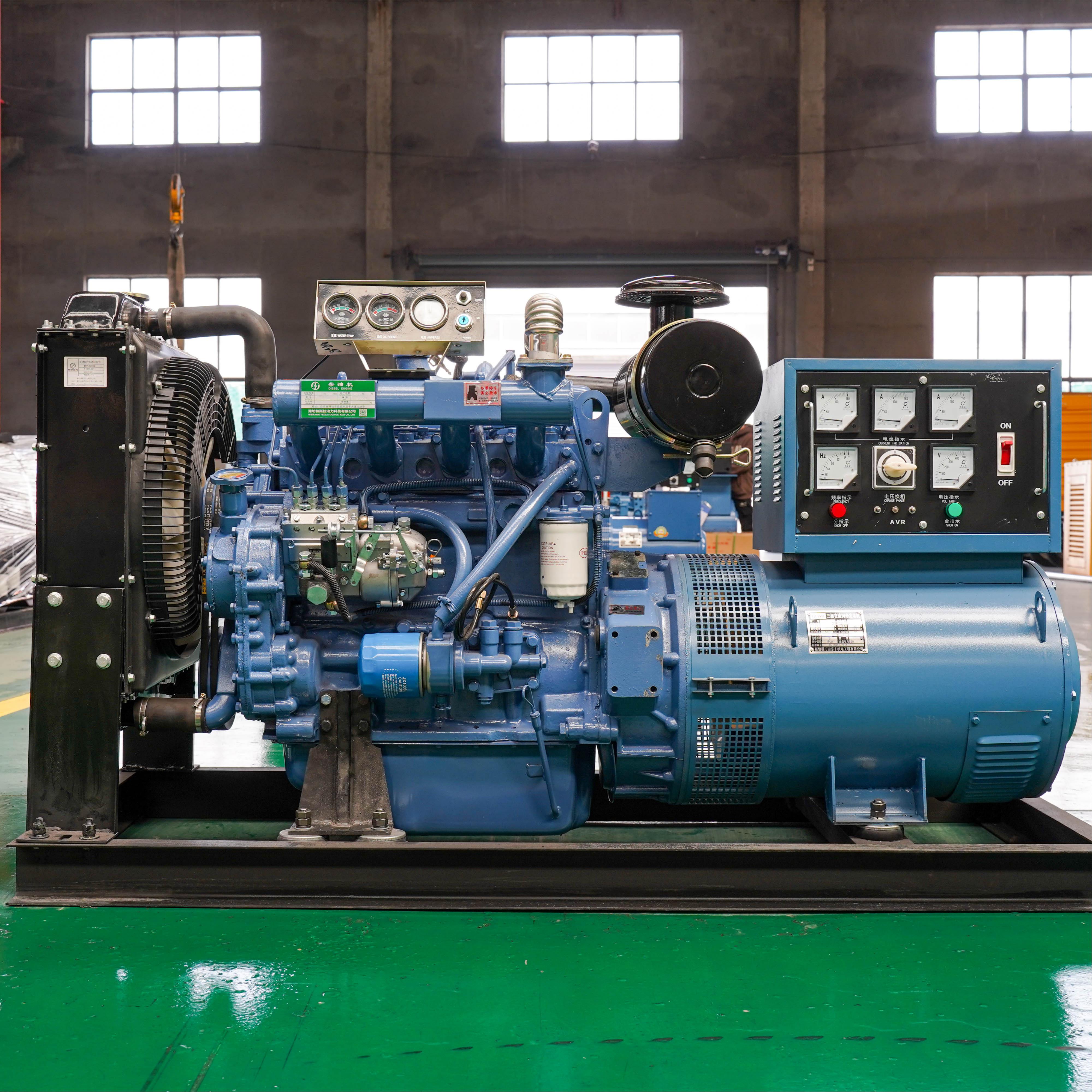 Household/Industrial Emergency Diesel Generator Sets 50kW Open Frame Water Cooled IP22 Protection Auto Start Remote Start 50 Hz