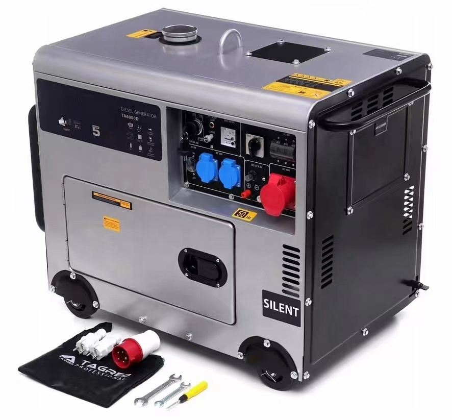 High Quality 3KW 5KW 6KW 10KW Silent Diesel Generator Set 10kva Genset Price Portable Soundproof Inverter Diesel Generator