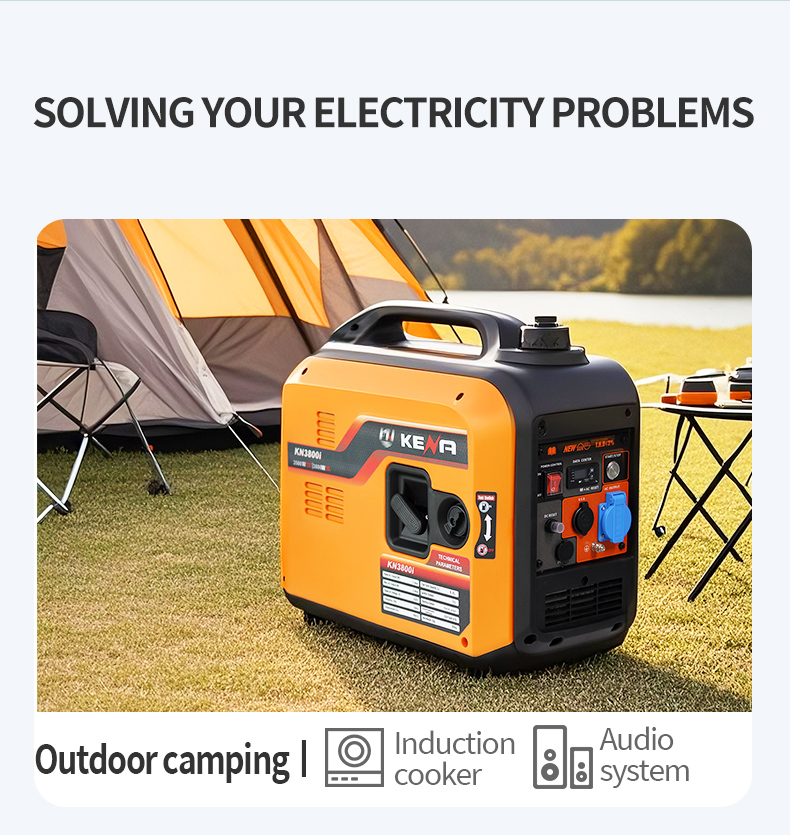 Dual-Fuel 3.5kW/6.5kW Portable Power Inverter Generator Home Use Gasoline Silent Natural Gas/LNG Remote Start Recoil Start 60Hz