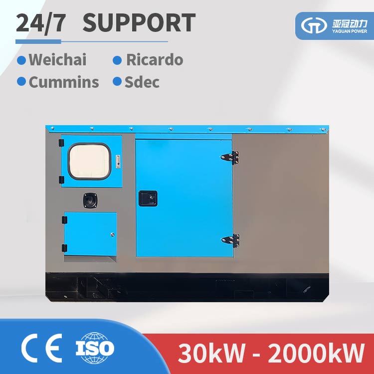 40KW Silent Type Diesel Generator Set With ATS-H-Class Insulation 50/60HZ Switchable 50KVA For Overseas Projects