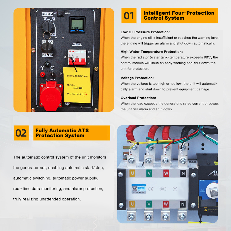 Pks Diesel Generator Set UK 10KW 20kW 50kW Real Estate Construction Site Backup Silent Diesel Generators With Parkins Power