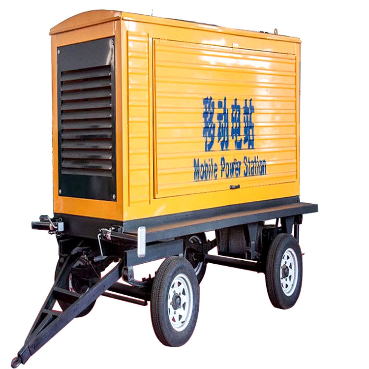 Weichai 100KW Mobile Trailer Diesel Generator Set ISO9001 Sound Attenuated Enclosure Air Filter Portable Water Cooling System DC