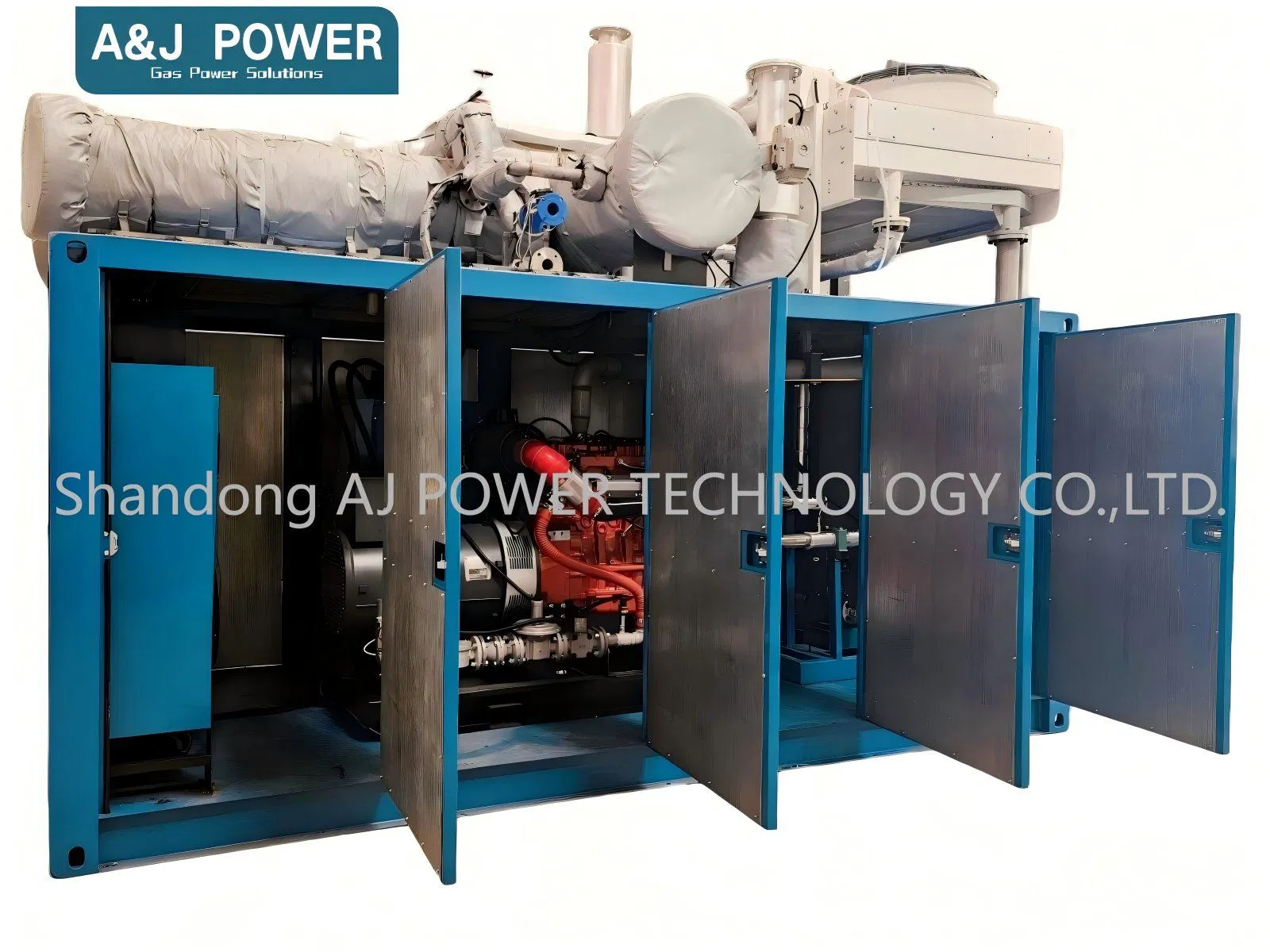 Energy Saving 250kw CNG LPG Silent Gas Generator Set CHP Whr System for Industrial Power Generation