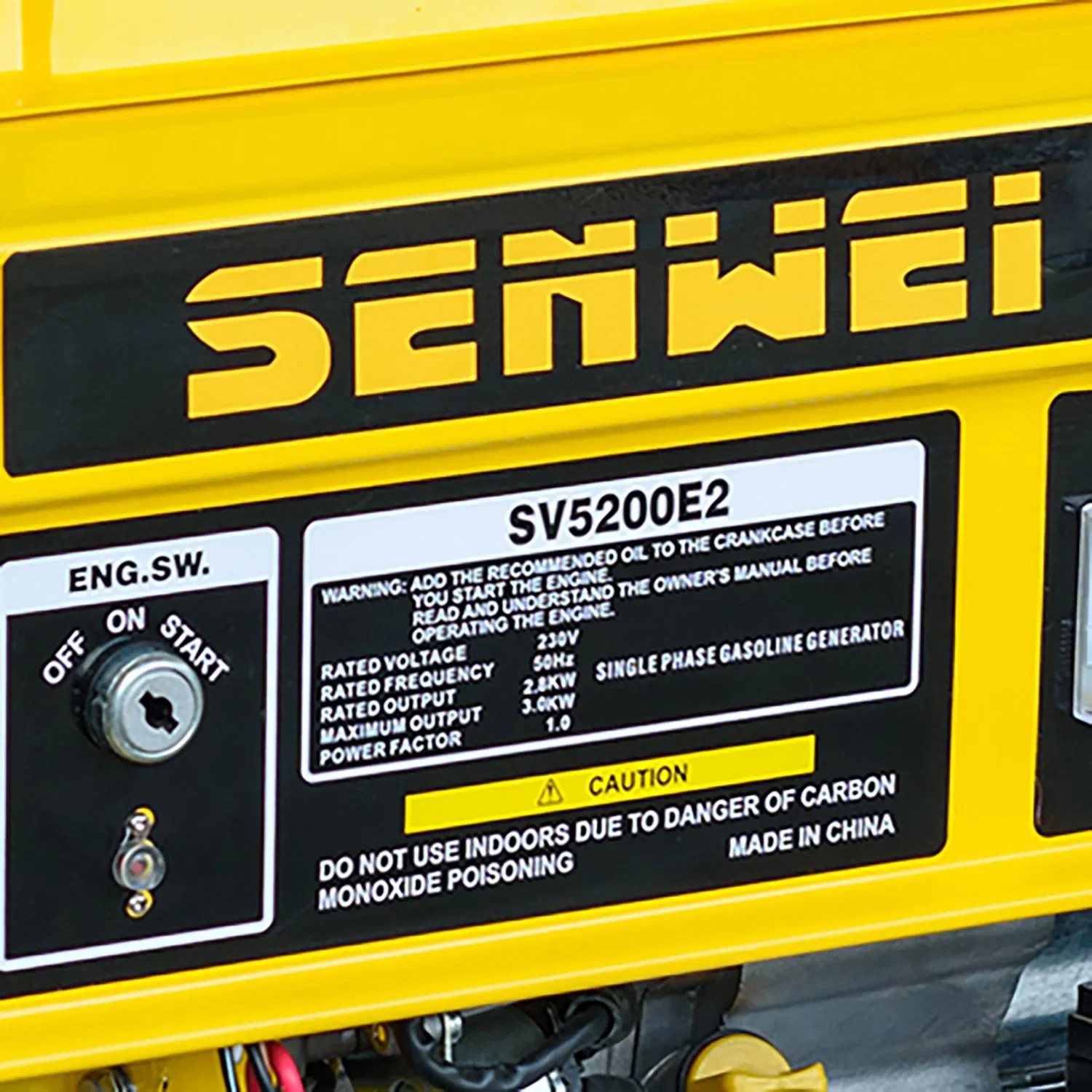 Senwei Sv5200e2 4-Stroke Air-Cooled Mobile Portable Electric Start 2.5kw Homeuse Gasoline/Petrol Generator
