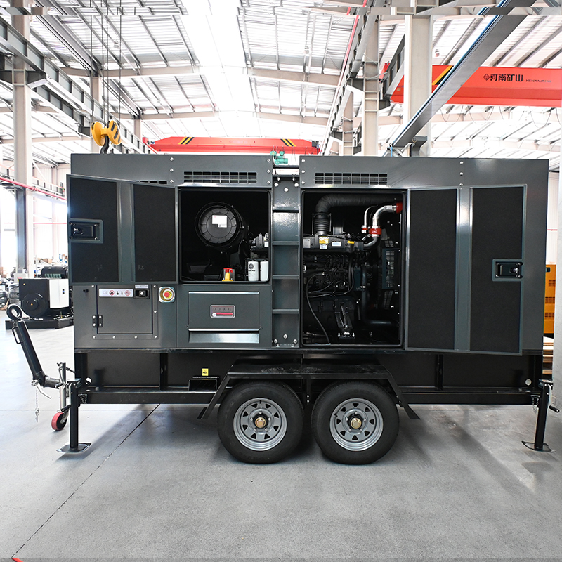 Industrial Portable Diesel Soundproof Genset Trailer Generator with ATS 10-150kW/50kVA Silent Mobile Type