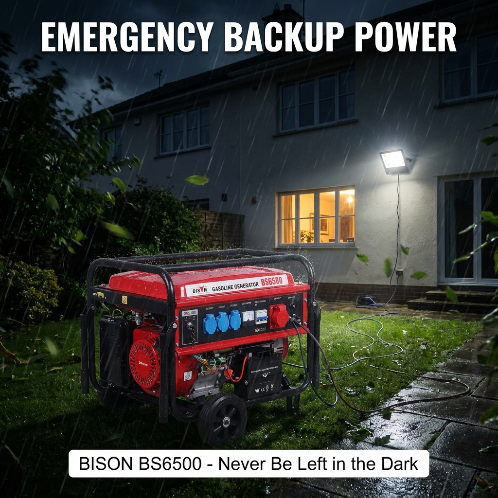 BISON(CHINA) Portable 5KW 6KW 7KW 8KW 9KW 10KW Electric Start 3 Phase Petrol Gasoline Generator For Camping And Home Use