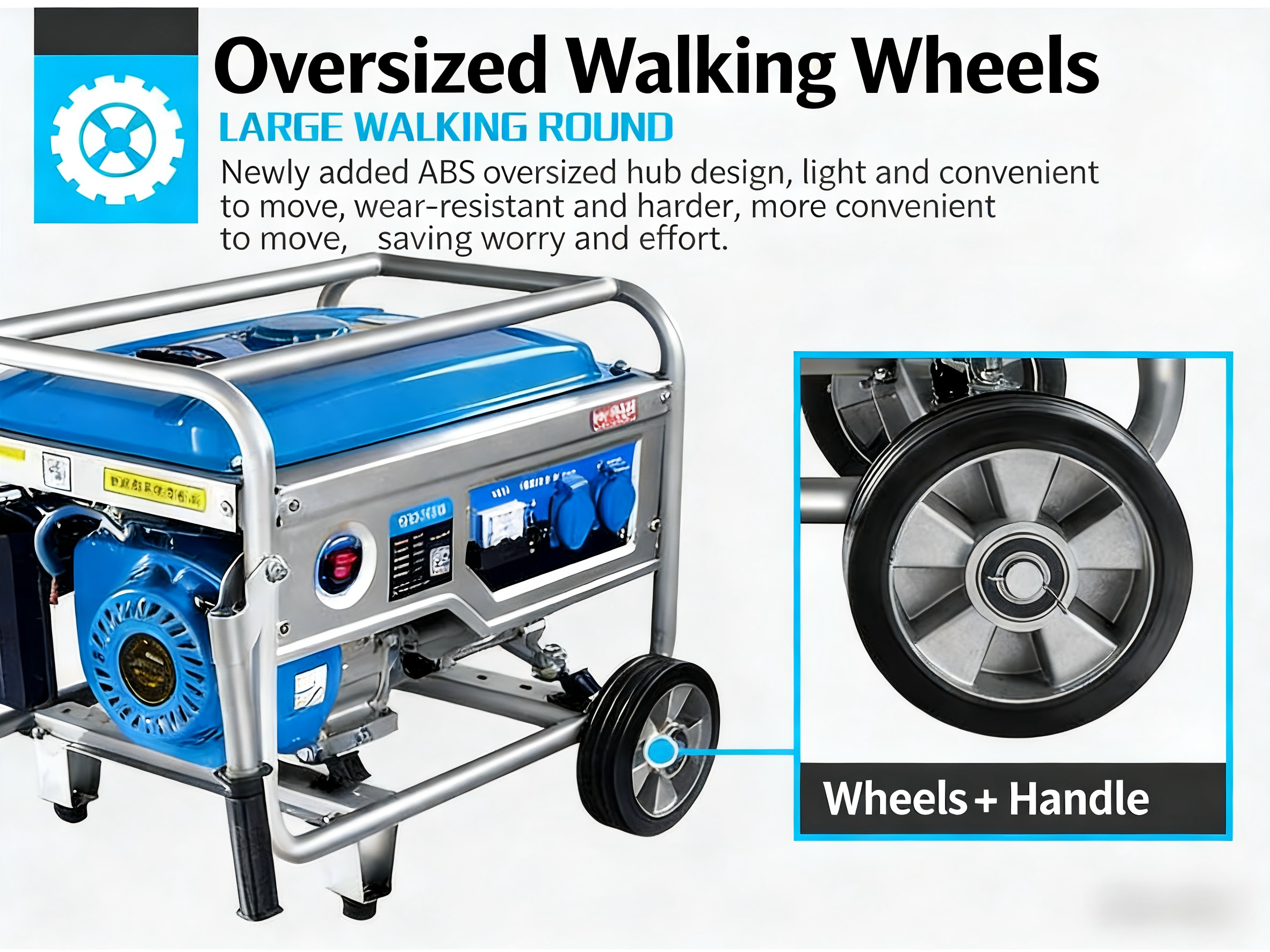 Oversized Mobility Wheels + Handle