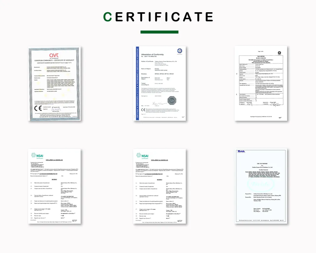 Certifications