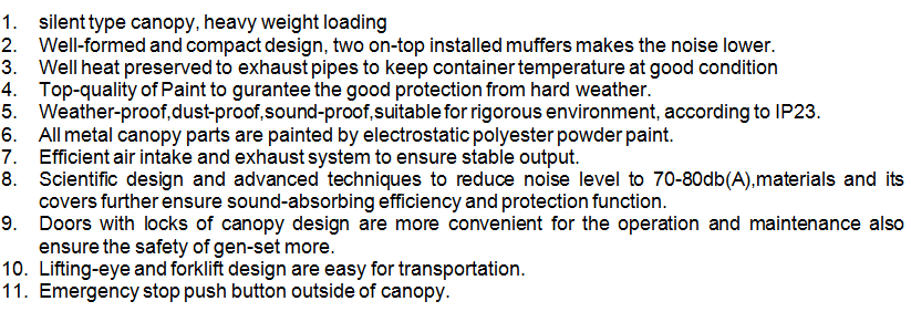 Silent soundproof generator specs
