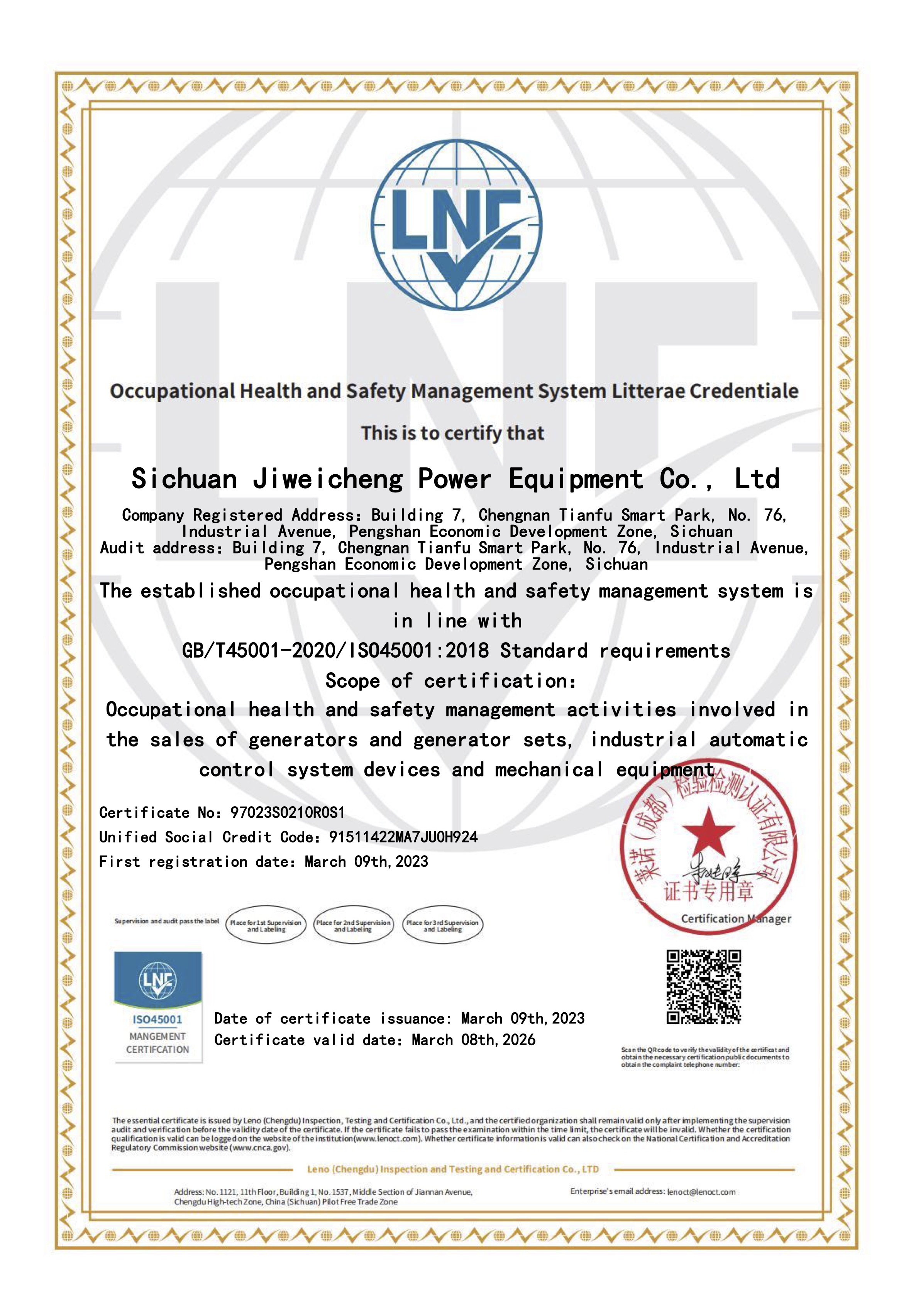 ISO45001 Standard