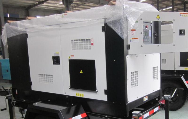 Trailer Diesel Generator 20kw/25kva With Trailer Wheels Outdoor Mobile Trailer 3 Phase Generator Silent