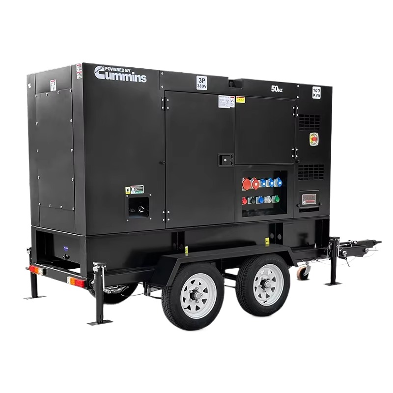 Mobile Power Station 150KW Silent Diesel Generator Trailer with Auto Start ATS 50/60Hz Wheels