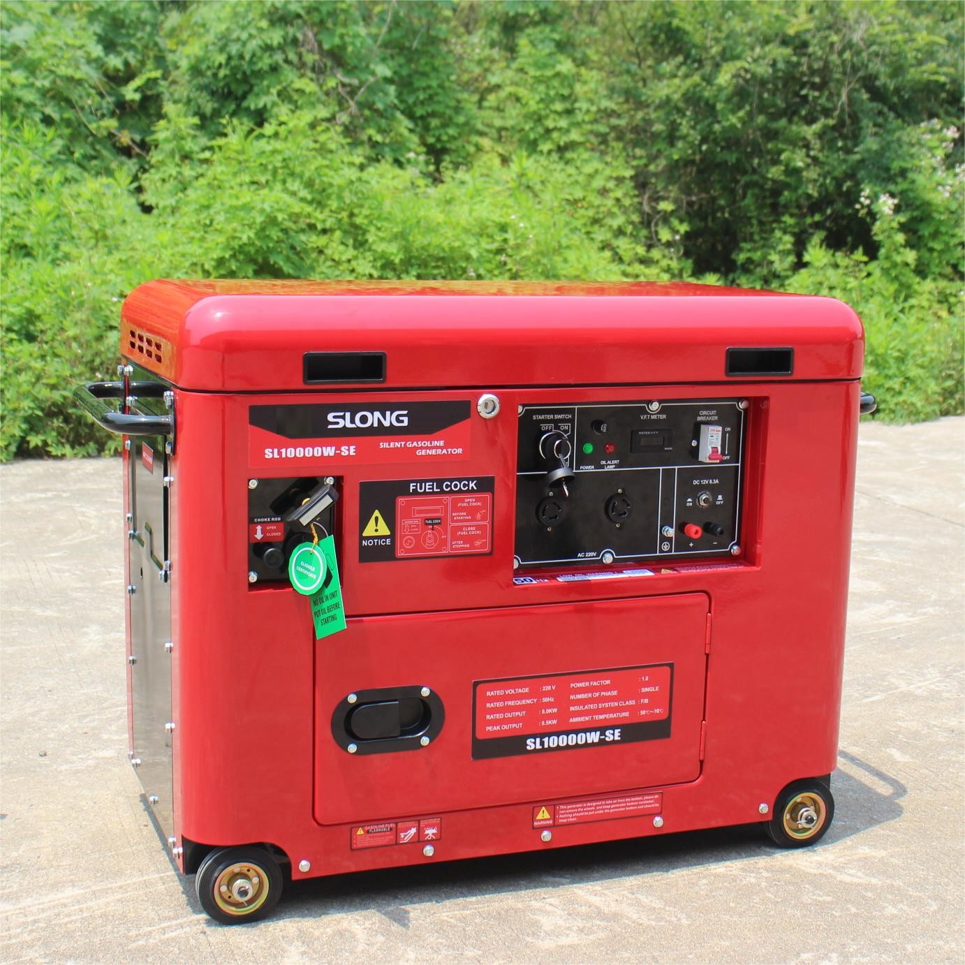 Slong 5kw 6kw 7kw 8kw 9kw Super Silent Gasoline Generator Unit For Home Electric Silent Generator Gasoline Genset