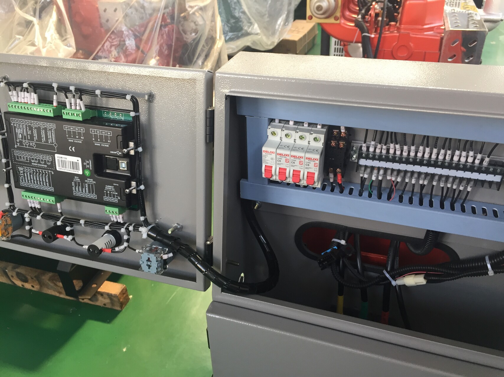 High Power Efficiency 95% Biogas Generator 60kW Natural Gas With Remote/Auto Start System DC 220V IP23 Water Cooling