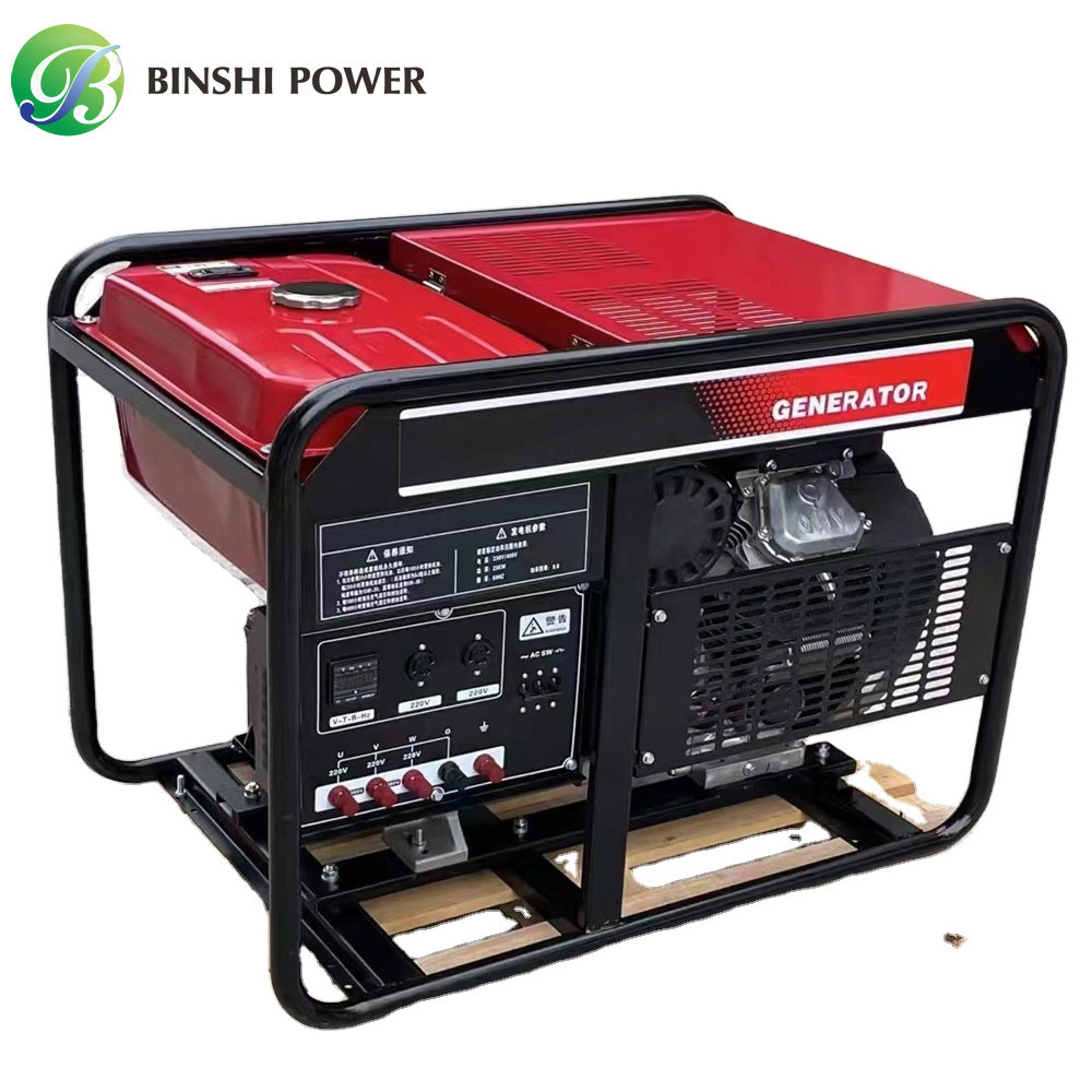 Open Type 11KW 12KW 13KW 14KW 17KW 18KW Portable Dual Fuel Gas Generator Set 2 Cylinder Natural Gas Gasoline Petrol Inverter