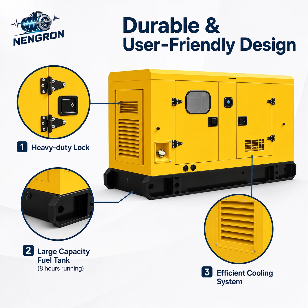 Nengron COC CE Certification 300KW-1000Kw Silent Diesel Generator for Emergency Power System Hospital Standby Generator