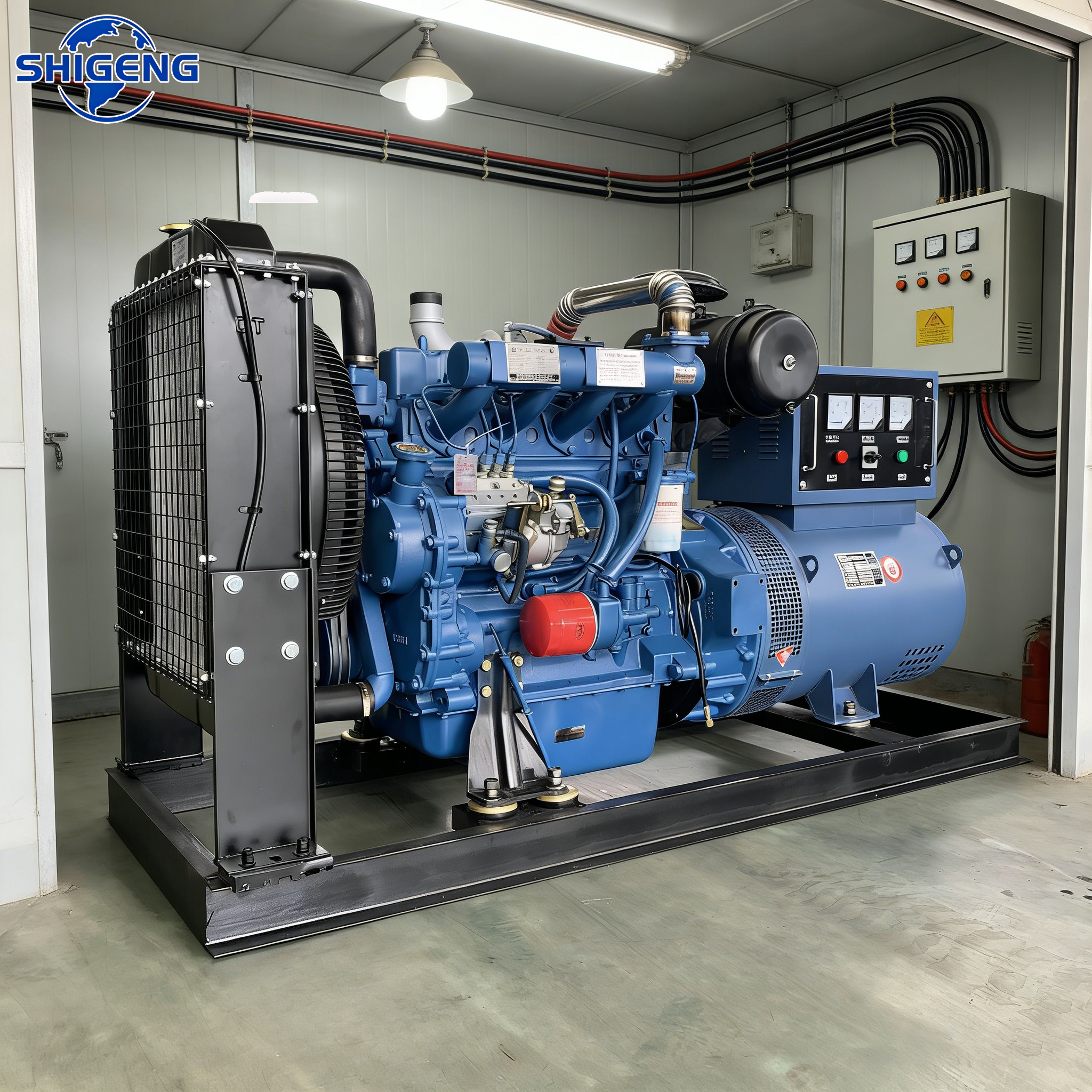Household/Industrial Emergency Diesel Generator Sets 50kW Open Frame Water Cooled IP22 Protection Auto Start Remote Start 50 Hz