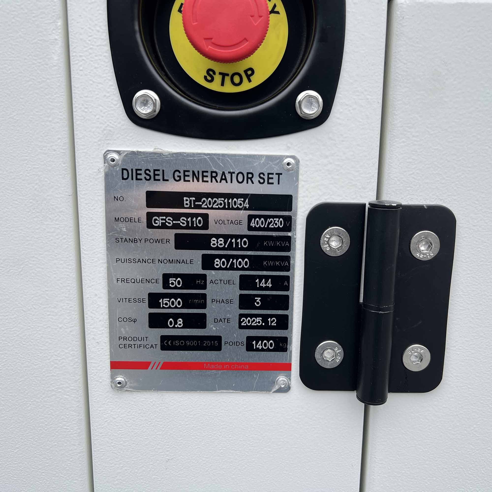 OEM/ODM Standby Inverter Generator Set 75 KVA 60KW 50Hz Silent Open Frame Diesel Auto Start Remote Start ATS Emergency Power