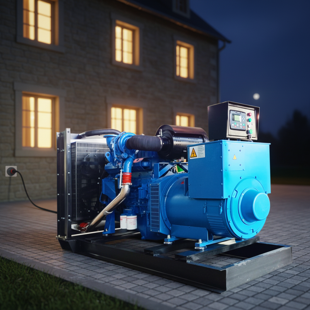 250KW Commercial Standby Diesel Generator Set Brushless All-Copper Motor ATS Options 50/60Hz Frequency for Emergency Use