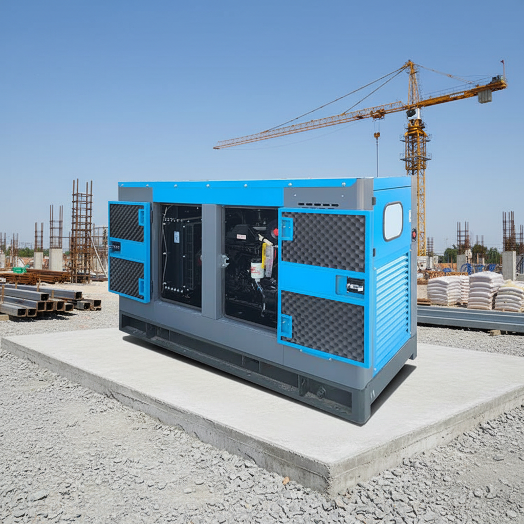 40KW Silent Type Diesel Generator Set With ATS-H-Class Insulation 50/60HZ Switchable 50KVA For Overseas Projects