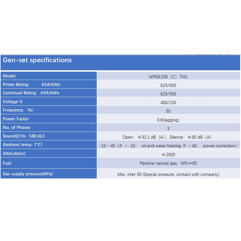 500KW Weichai Power Land Natural Gas Generator Set 625KVA Silent Container Full Copper Backup Power Supply Price