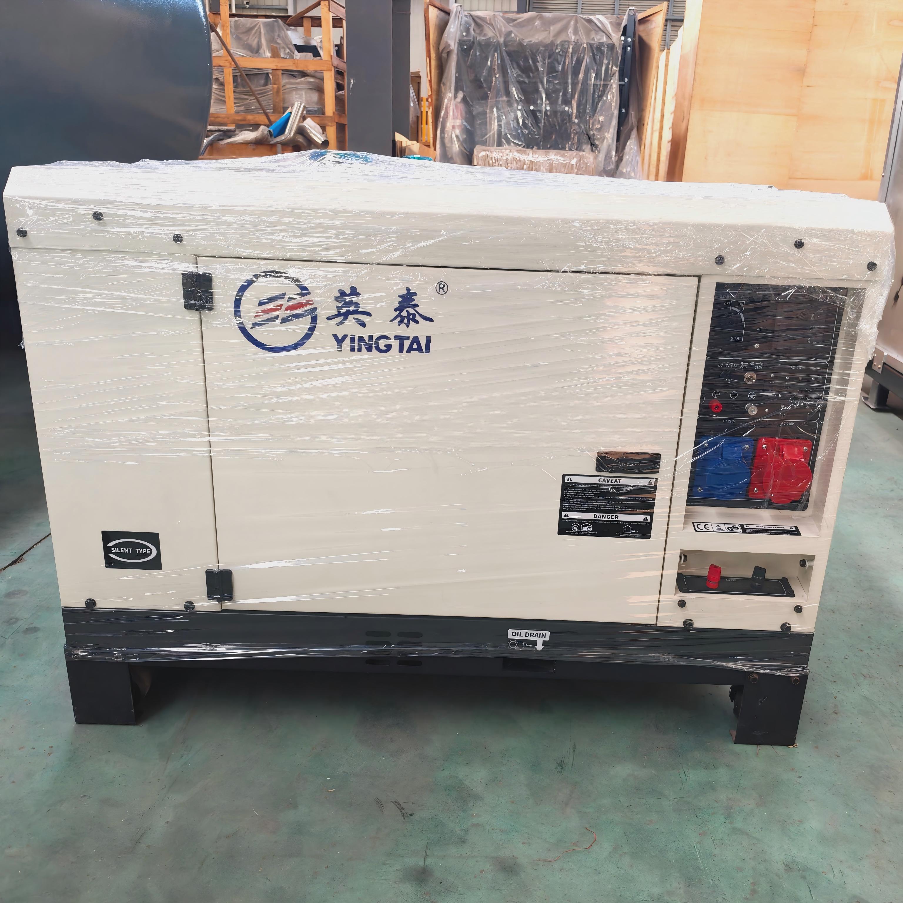 Yingtai Diesel Generator Set 5kW 10kW 15kW 20kW Silent Type 230V 400V ATS Brushless Generator