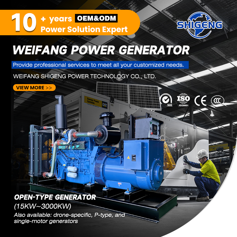 Household/Industrial Emergency Diesel Generator Sets 50kW Open Frame Water Cooled IP22 Protection Auto Start Remote Start 50 Hz