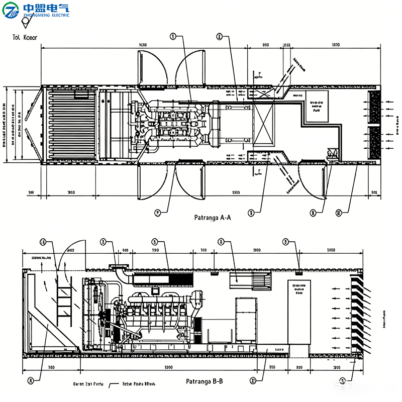 Open-Type 1250 KVA Generator Set | 1000 kW Diesel Generator | 1000 kW Containerized Generator Set