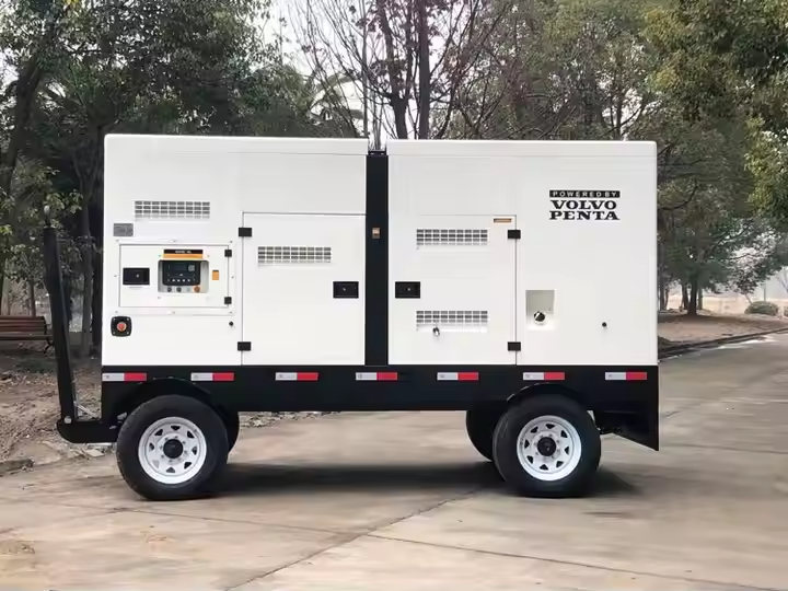 Industrial Portable Diesel Soundproof Genset Trailer Generator with ATS 10-150kW/50kVA Silent Mobile Type