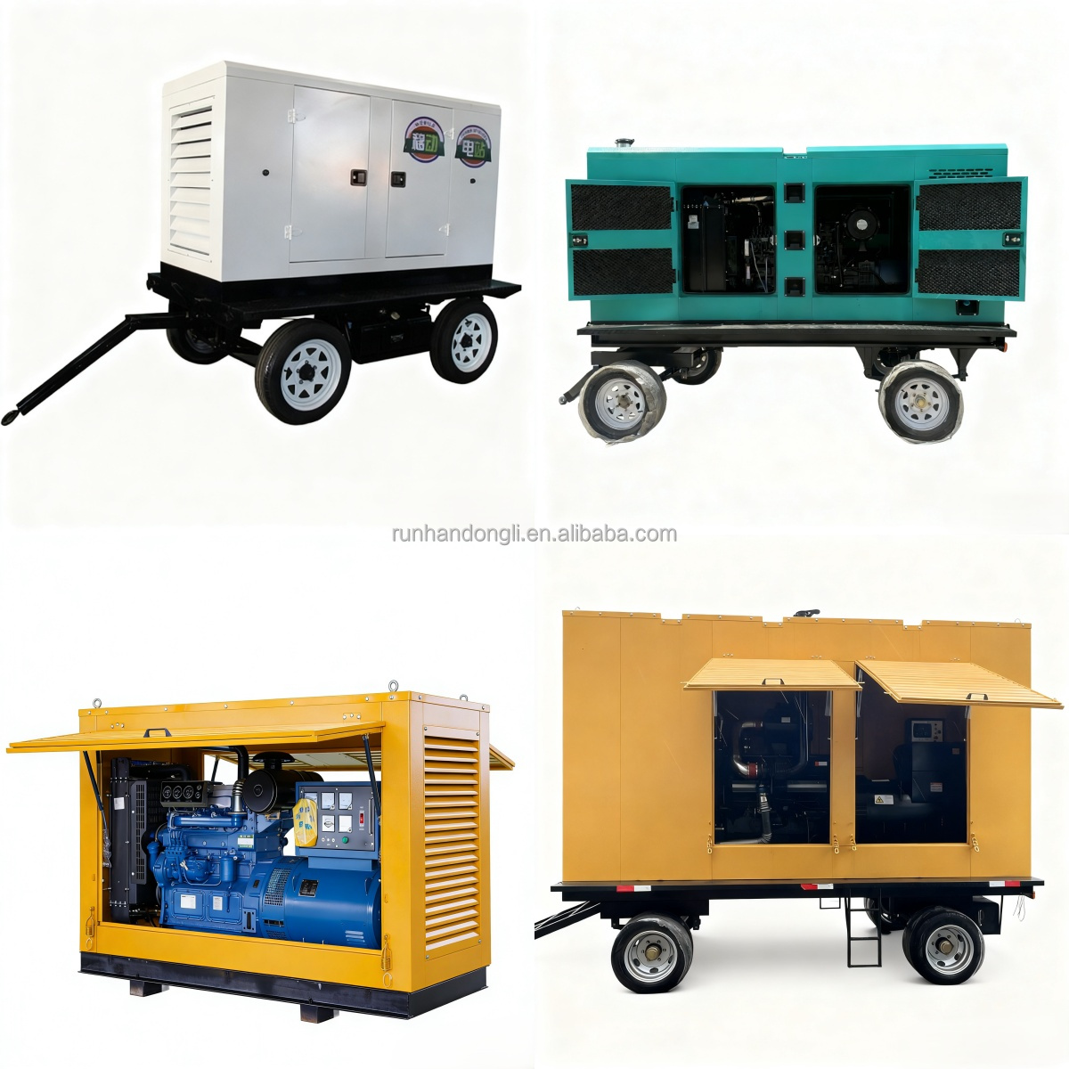 35KW Silent Type Portable Trailer Diesel Generator with Branded Engine ATS Easy Maintenance Long Service Life for Farm and Ranch