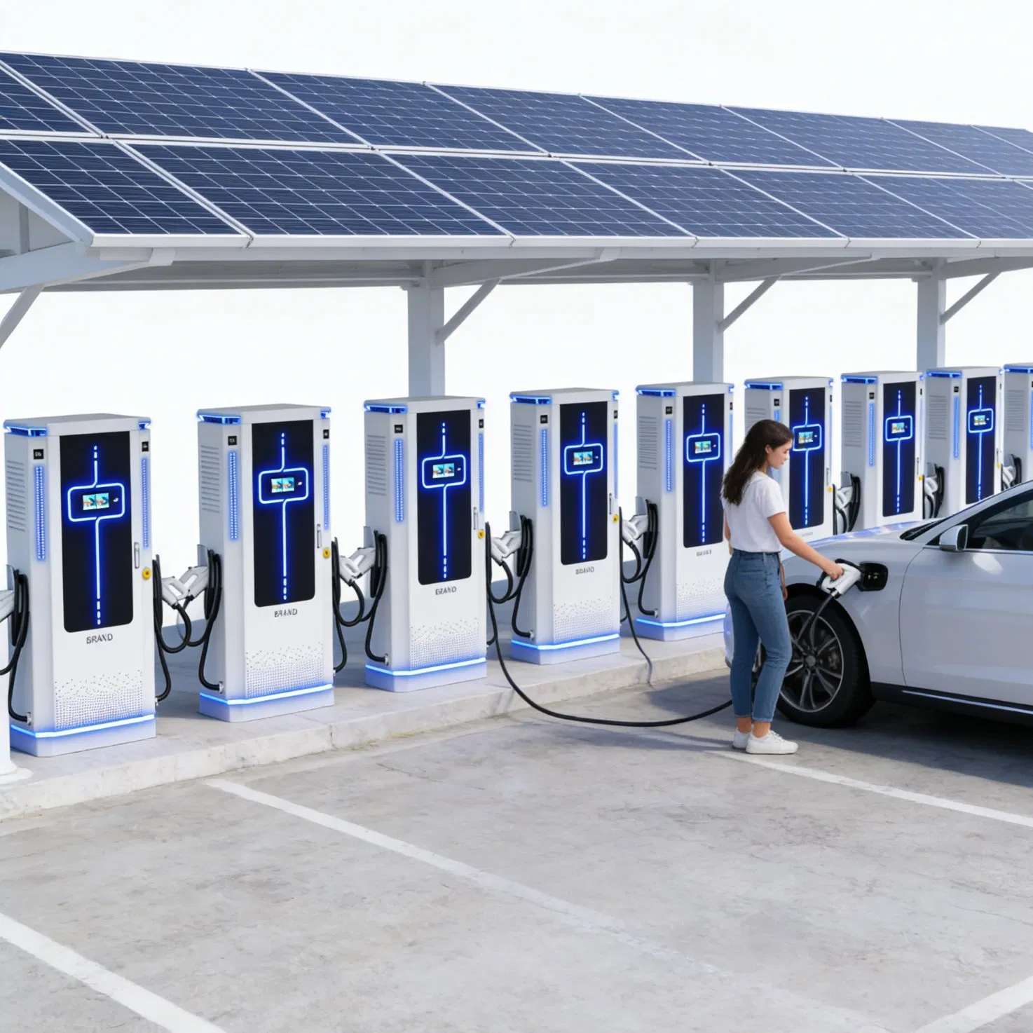 Nevi Compliant Fast UL Listed CCS1 Dual Gun DC EV Charger USA Highway Station Ocpp