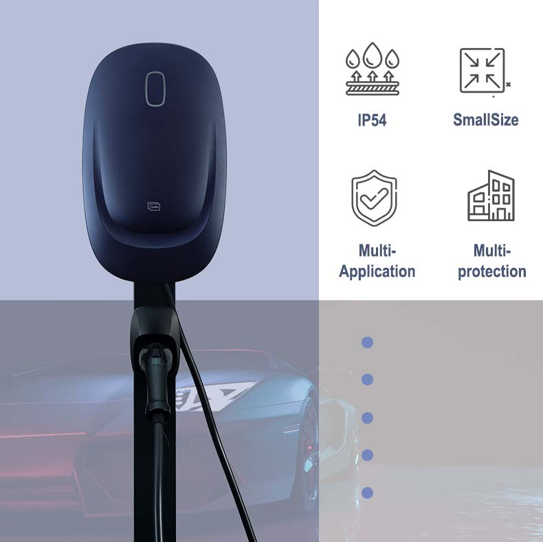 OEM ODM Custom Wall Mounted IP65 Waterproof 3 Phase 16A Type2 EV Charger Type 2 EV DC Fast Charger EV Charger