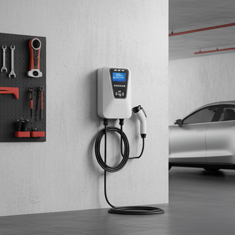 11kw Wall-Mounted EV Charger with 5m DC Cable and J1772
