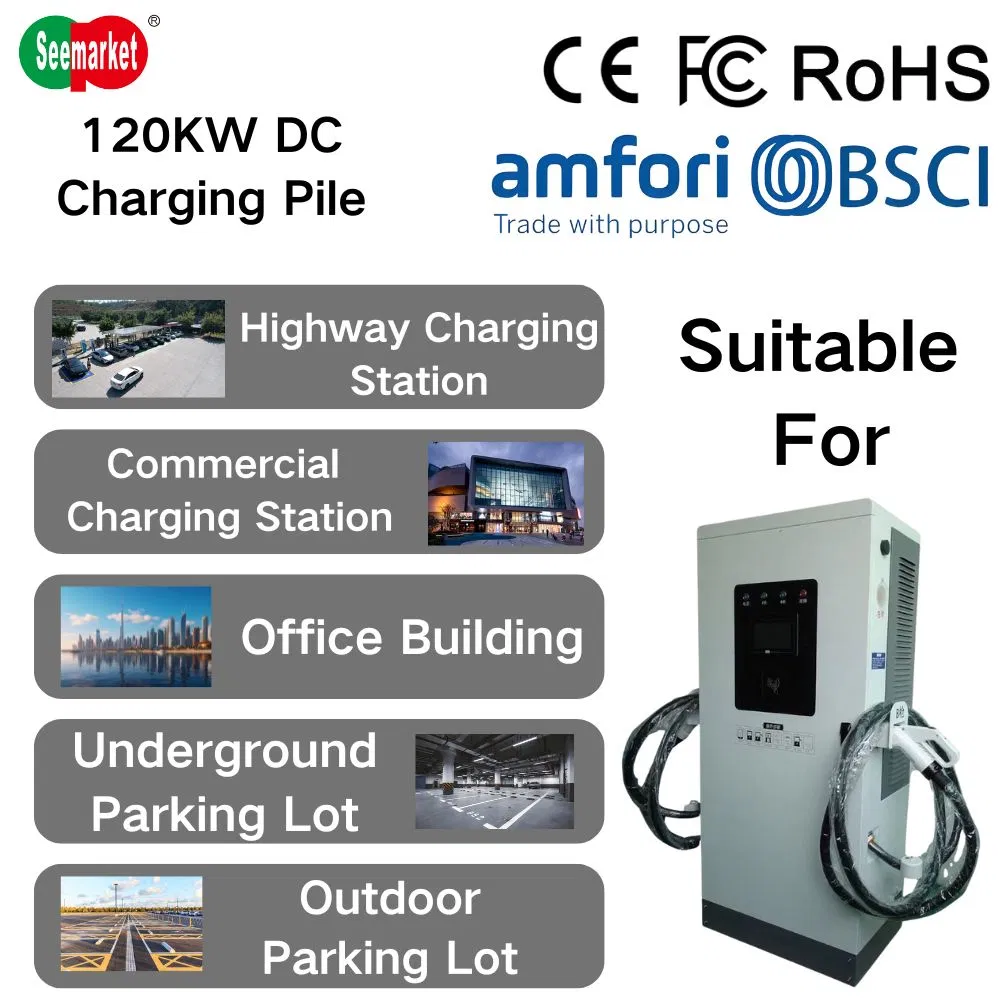 EV Charger 120kw Level 3 Public Commercial DC Electric Car Charging Station
