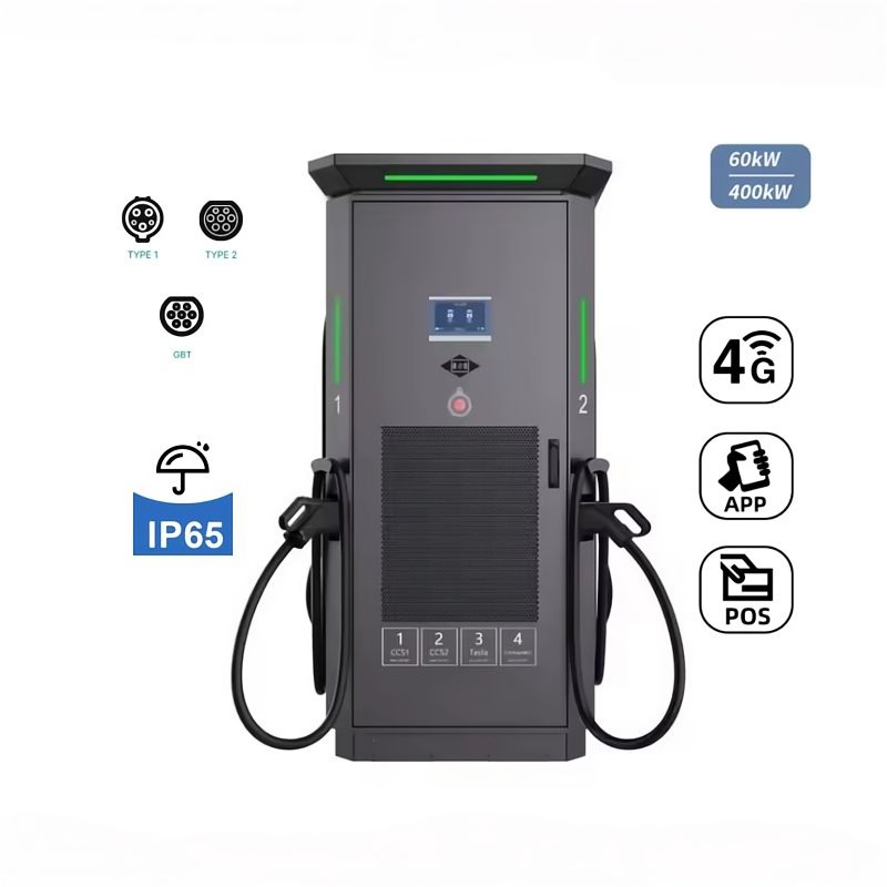 60kw/ 120kw Intergrated DC Fast EV Charger 2 Plugs CCS Floor-Standing APP WiFi 4G Ocpp 1.6 Charging Pile Residential Middle East