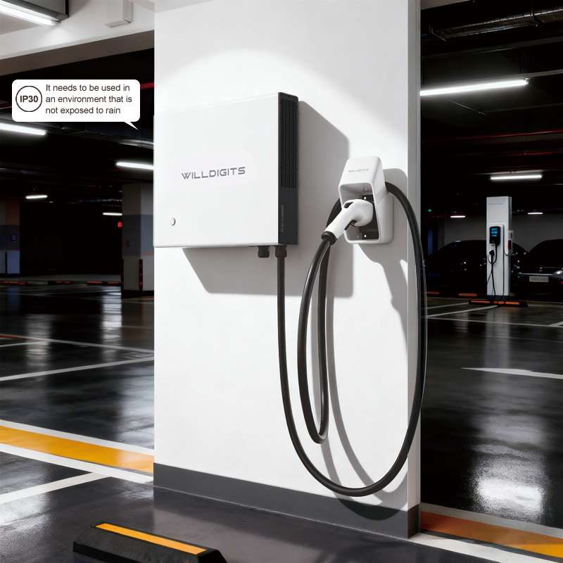 Willdigits 20kw Wall-Mounted DC EV Charger with One-Key Start &amp; Space-Saving Design