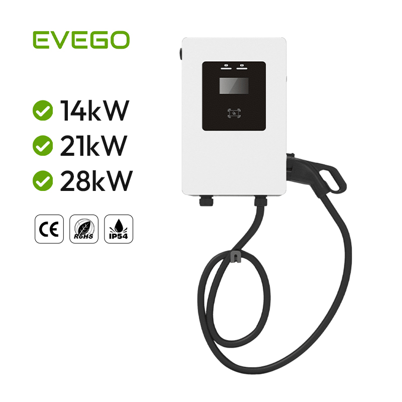 14-28kw Fast Level 2 DC EV Charger CCS1 Nacs Low-Noise Night Mode Charging Station