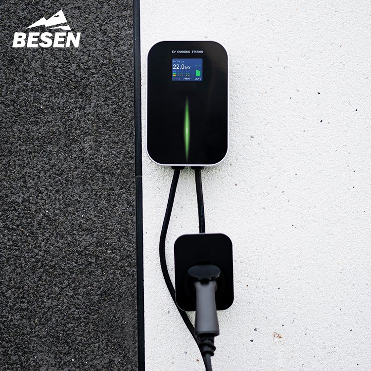 Besen Factory ODM OEM 7kw 11kw 22kw Type 2 IEC62196 Standard Electric Vehicle Fast EV Car Charger Wallbox Charging Station
