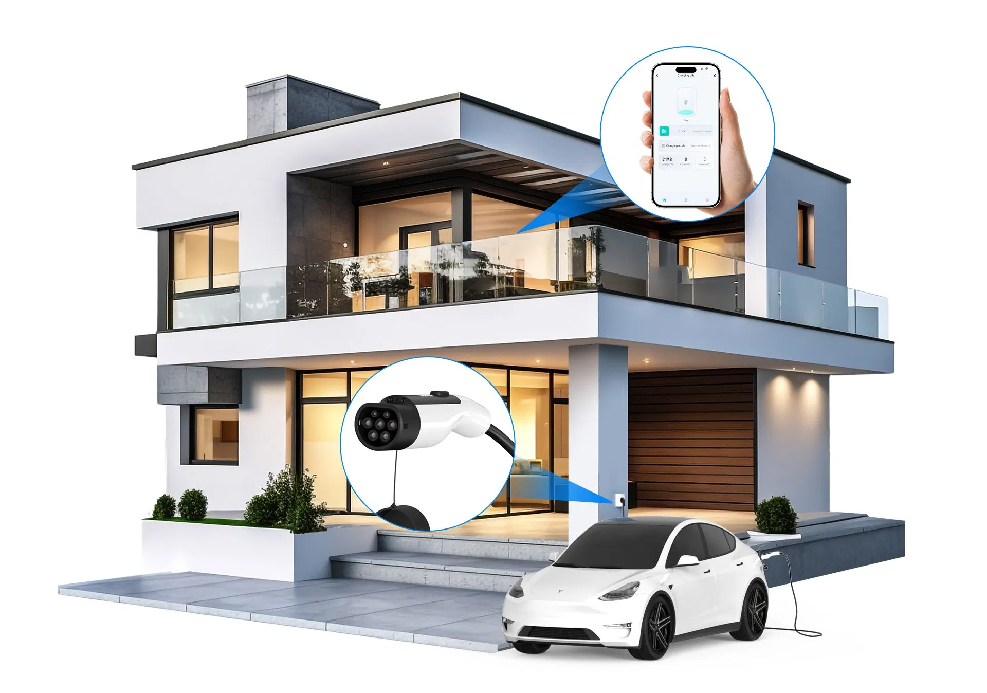 Portable EV Charger 7.2 Kw 7kw Level 2 for KIA Niro EV Charge Cost Calculator IP65