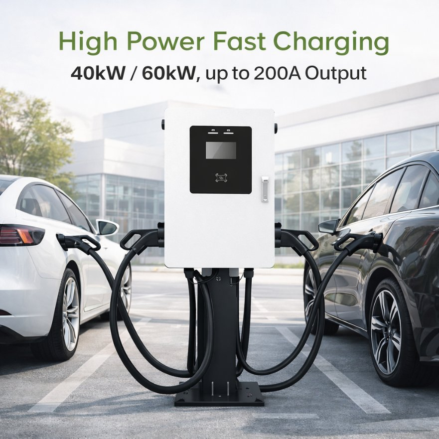 Wall Mounted DC EV Charger for Commercial &amp; Residential Use 40kw 60kw